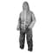 Magid Disposable Coveralls, Hooded, 2XL, SmsSMS, Serged Seam, GrayGrey CVZ3G-XXL - alternate 2